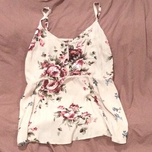 Torrid blush pink floral tank size 2